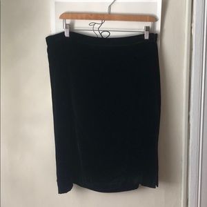 Velvet midi skirt